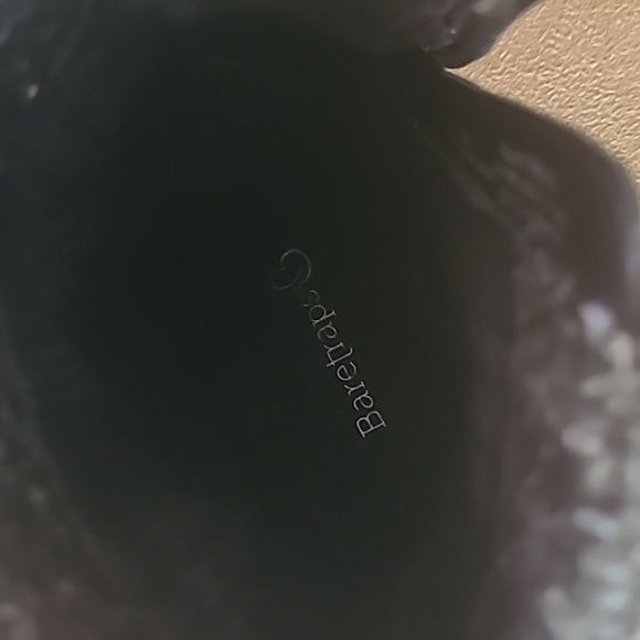 Black warm ankle boot look-like leather man made, laces, zipper for easy slip on - Picture 4 of 5